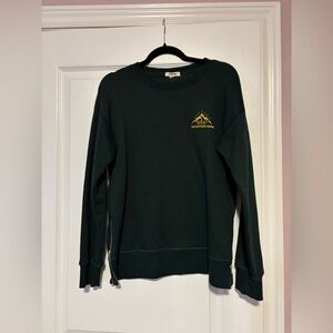 Garage Dark Green Sweater with Yellow Logo